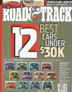 ROAD & TRACK 2006 DEC - P4/5, KOENIGSEGG, MazdaSpeed
